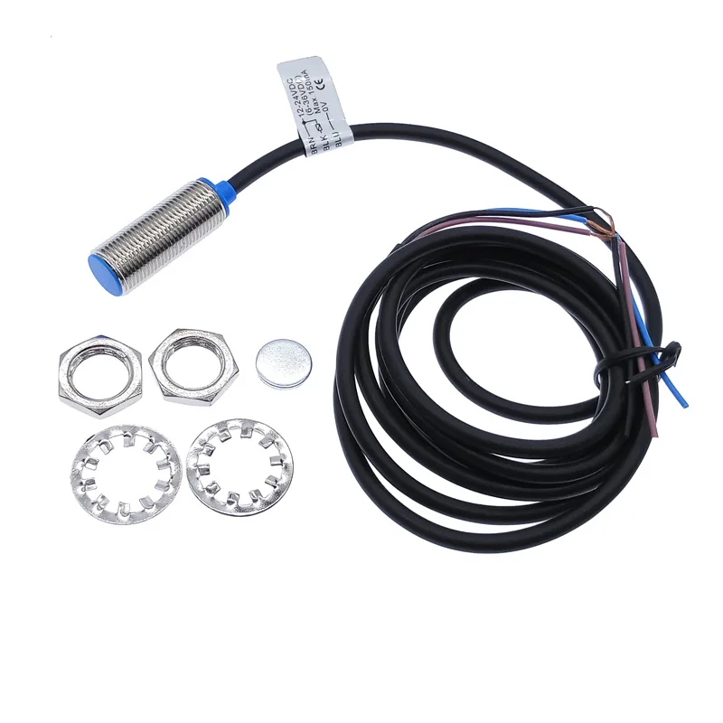 Hall Effect Sensor Cylinder Proximity Switch NJK-5002C 3-Wire NPN NO Normally Open 10mm Detection Distance DC 6-36V