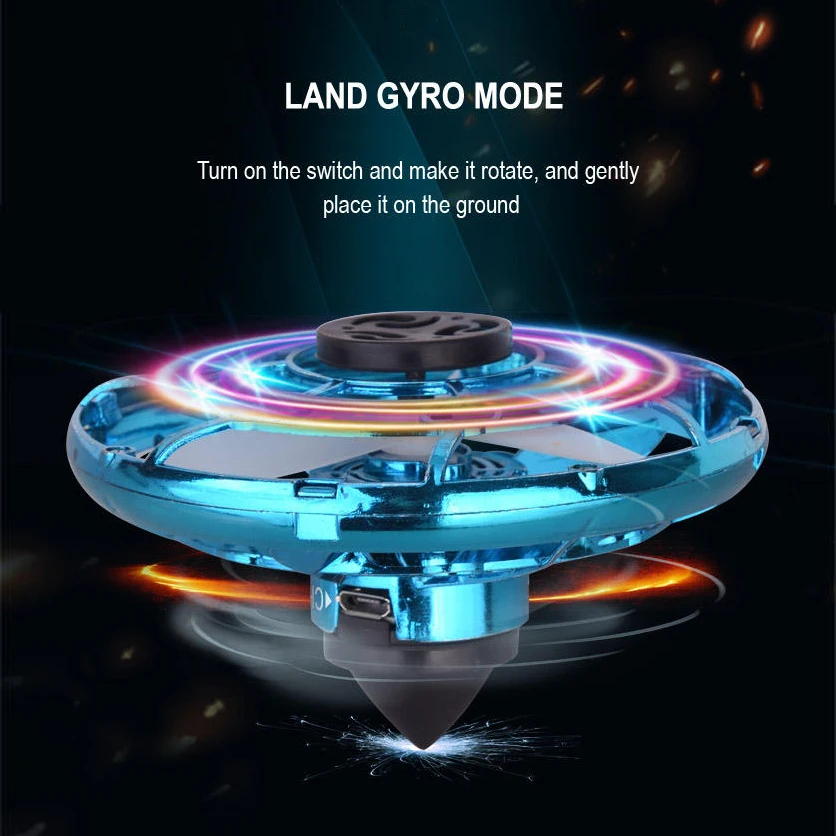 Flynova Fidget Spinner Fingertip Upgrade Flight Gyro Flying Helicopter Spinner UFO Drone Adult Decompression Toy Kids Gift Toy