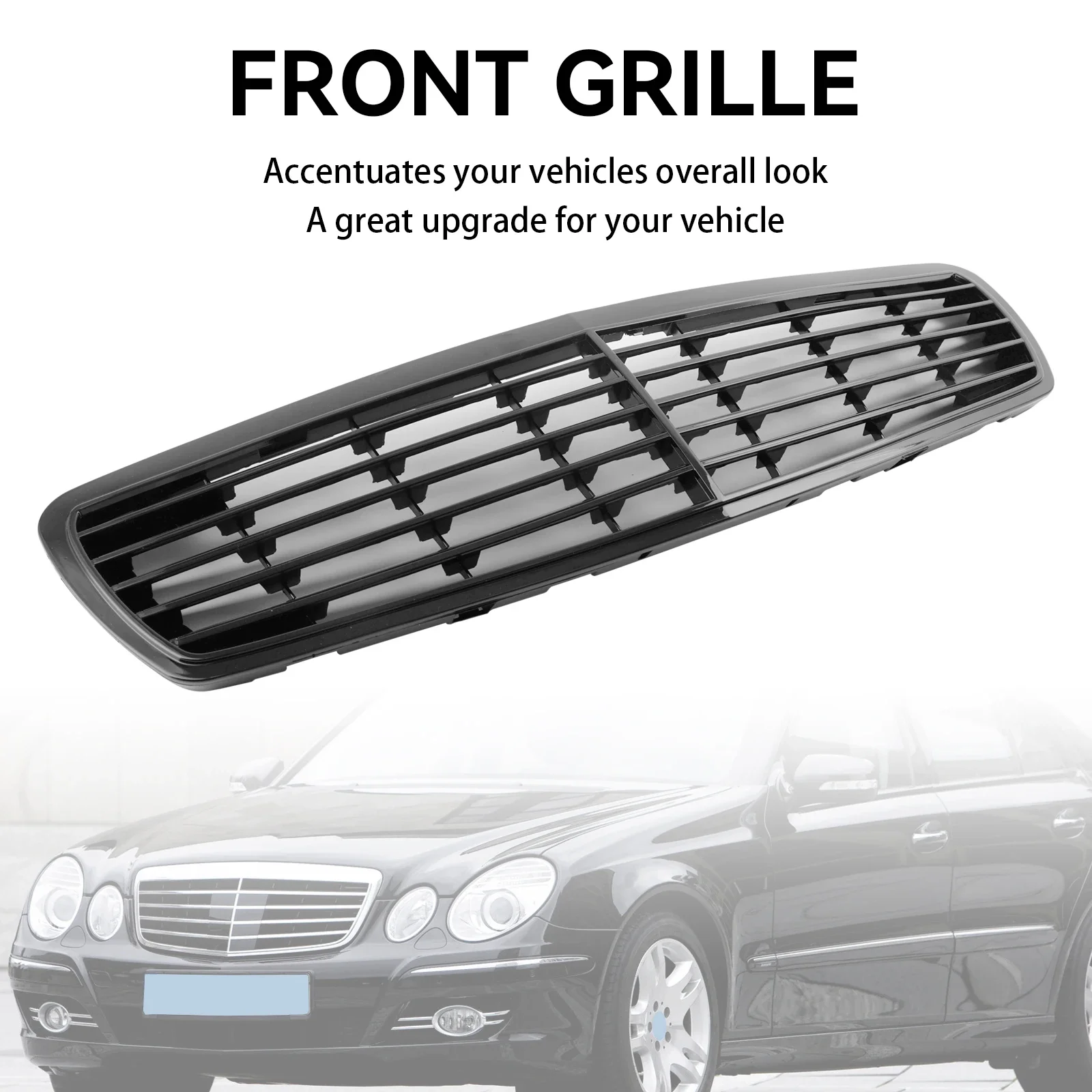 Front Grill Grille Fit For Mercedes-Benz E-Class W211 E320 E350 E55 AMG 2002-2006