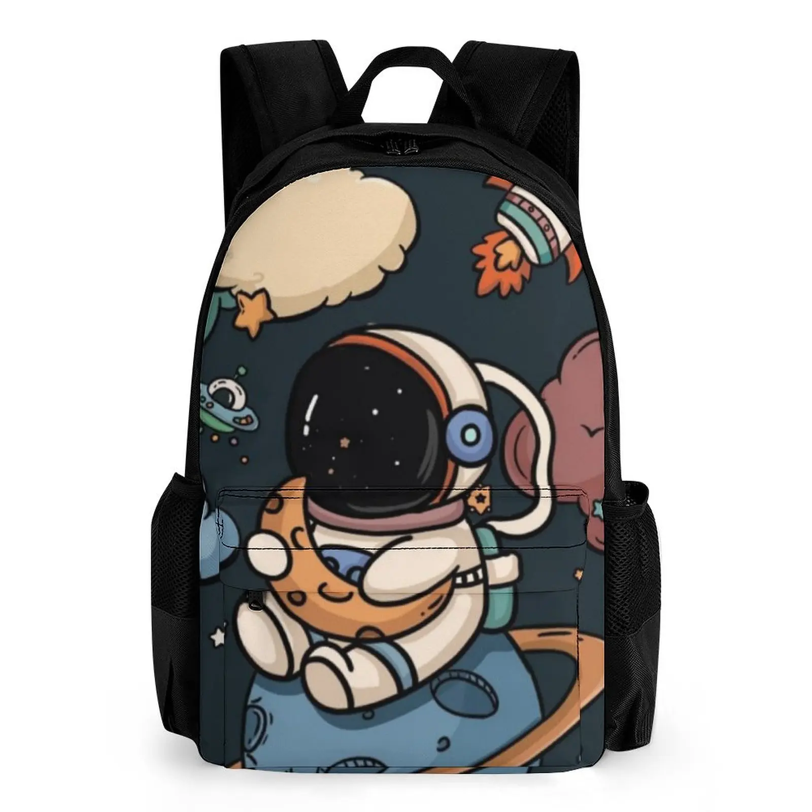 

Astronaut Satchel Custom Space Planet Cartoon Backpack With Pockets Teen 16-Inch Satchel 2024 New Backpack