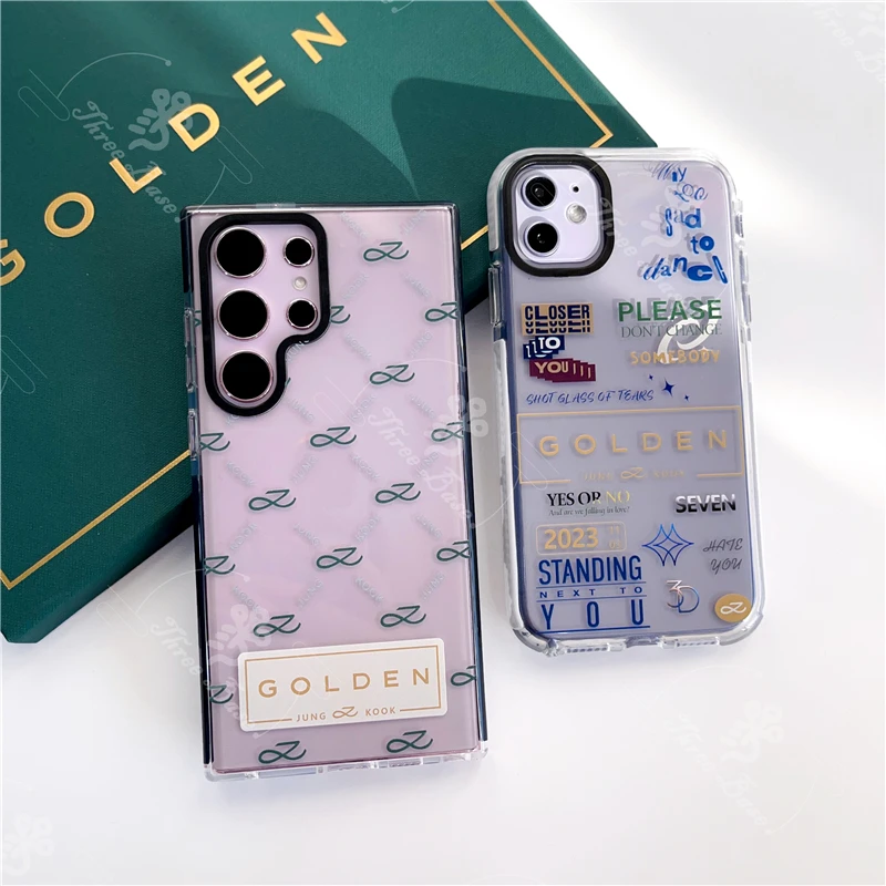 Phone case  JUNGKOOK Golden For Samsung galaxy NOTE9 10 Note20 A22 A33 A34 A32 A23 A54 A53 A14 A73 A72 A04 A02S A03 A52 A13 A12