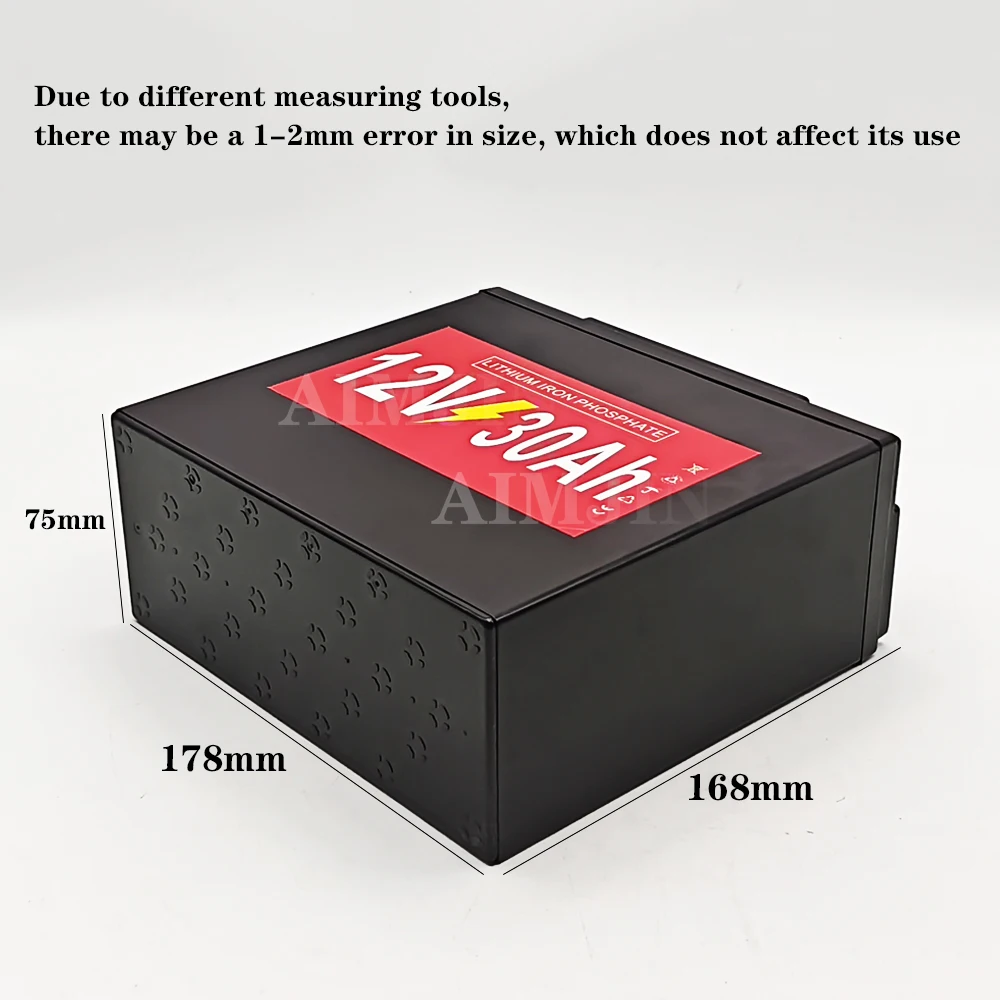 

12V 30Ah LiFePO4 Rechargeable Battery Pack 12.8V 30Ah Life Cycles 4000 with Built-in BMS Protection