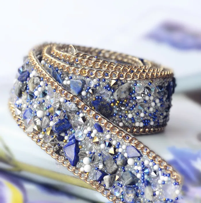 Fake Pearl Beaded Lace Trim Vintage Mesh Fabric Paillette Lace Beaded Pearl Trim Braid Lace Applique