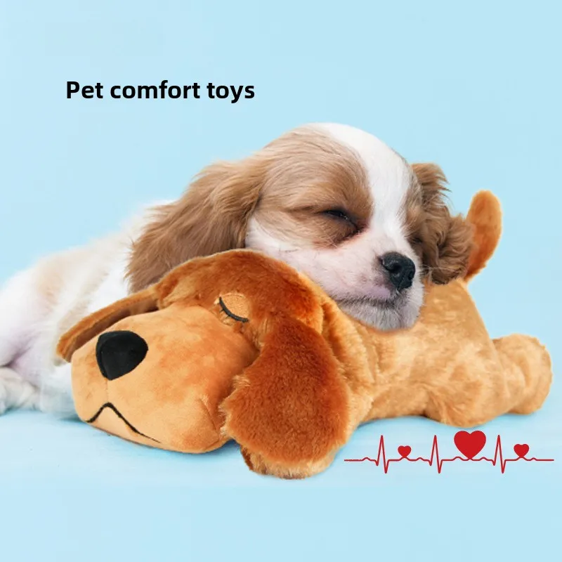 

Pet Soothing Toy Plush Heartbeat Puppy Behavior Training Nesting Anxiety Relieves Sleep Assistance Durable Dog Chewing Toy