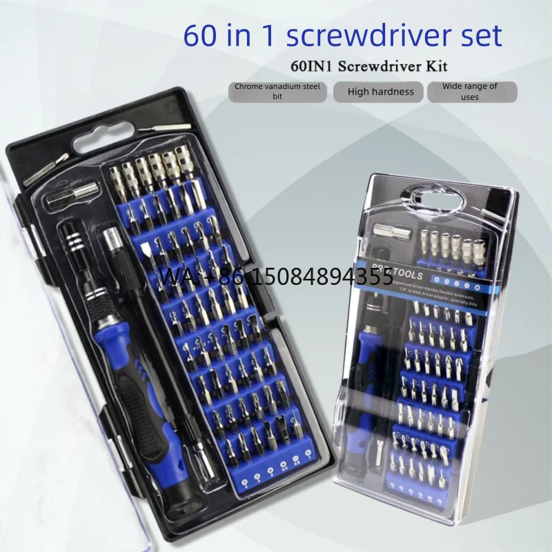 60-in-1 Multifunctional Disassembly Precision Screwdriver Tools Set Magnetic Tip Rust Prevention Plastic for Apple Phones