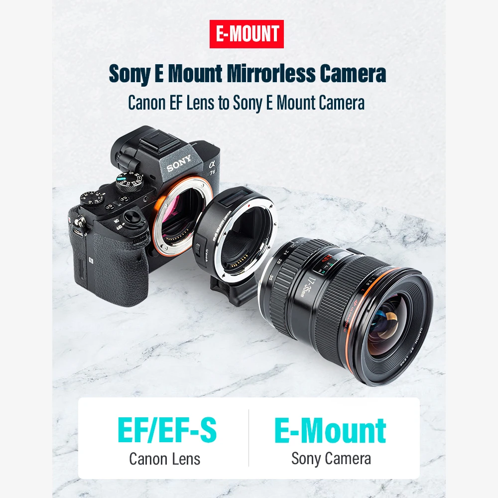 Viltrox EF-E5 Sony E Lens Adapter Auto Focus Full Frame 0.71x Speed Booster for Canon EF Lens to A1 A7C A7R IV A7iii A6400 A6600