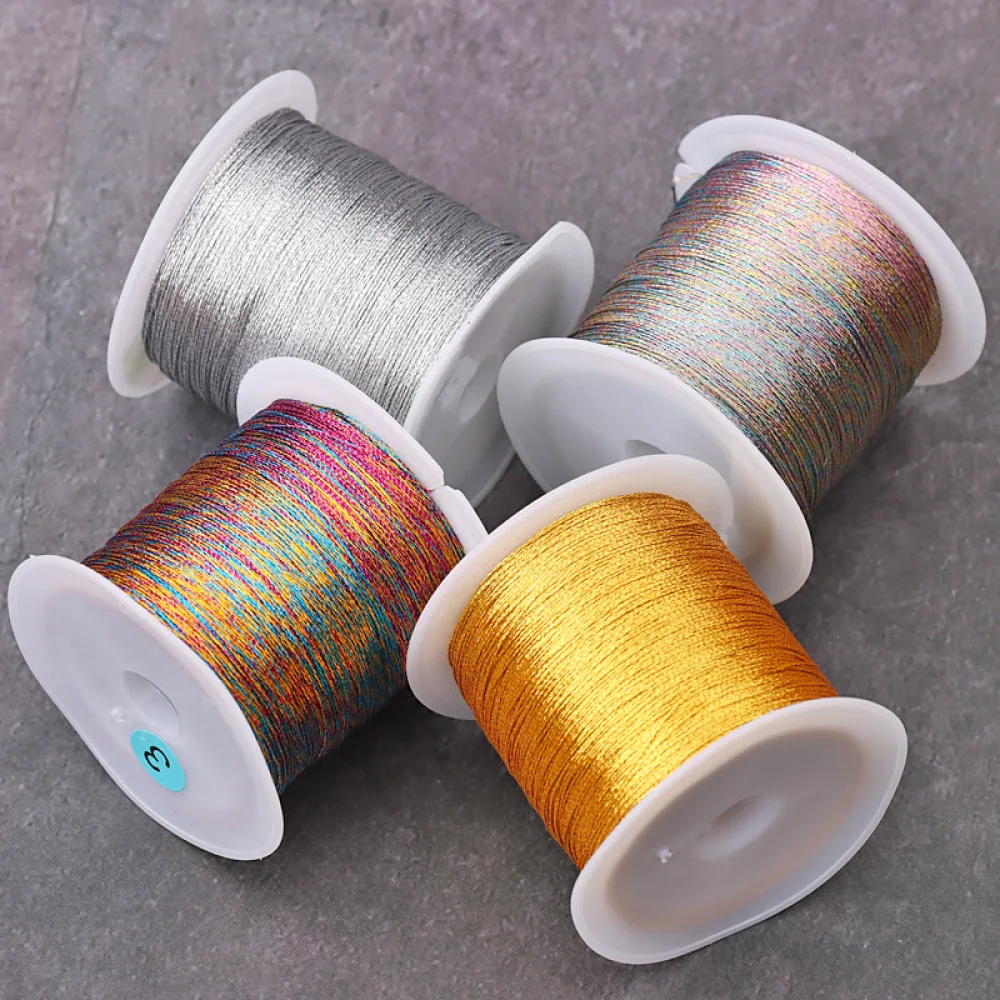 DIY Jewelry Making Supplies Metallic Thread String Cord Braided Bracelets Necklace Material Multi Strand Flexible Wire