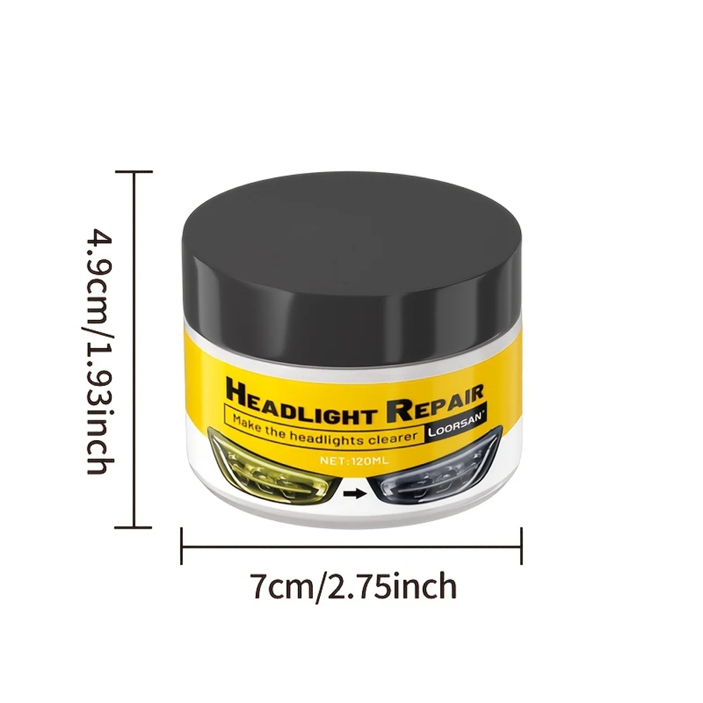 

Professional Car Headlight Restoration Kit - Removes Yellowing, Oxidation & Foggy Lenses - Polishing & Grinding Material for Enh