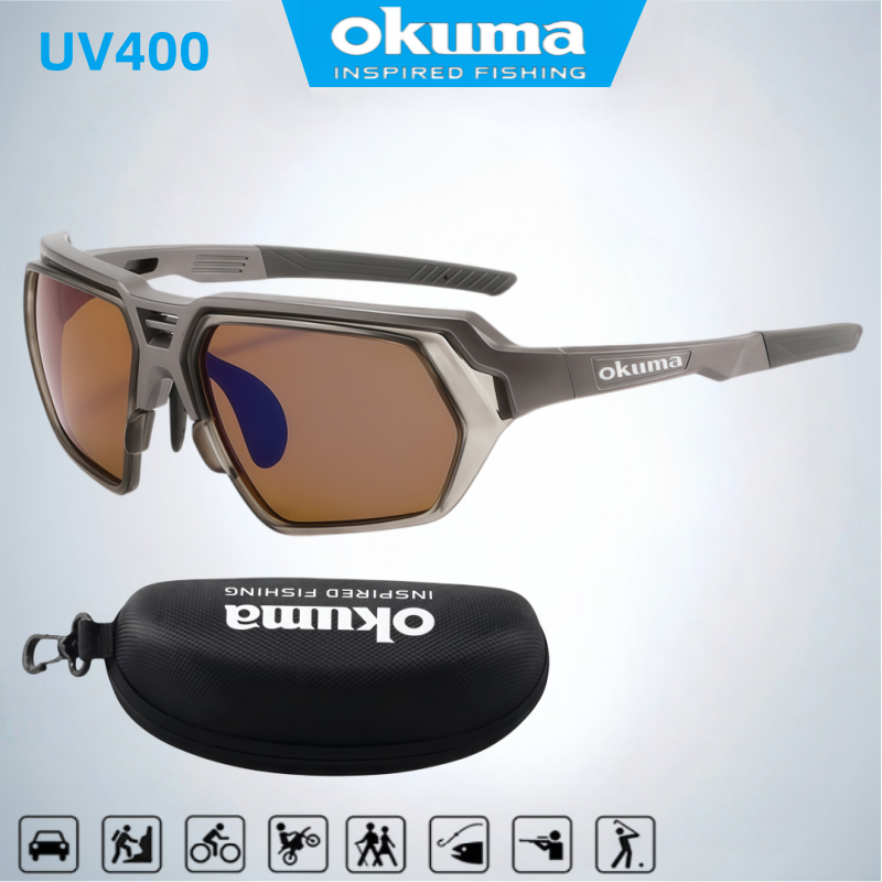  Okuma polarized sunglasses UV400 for men and women outdoor hunting, fishing, driving bicycles, sunglasses optional box