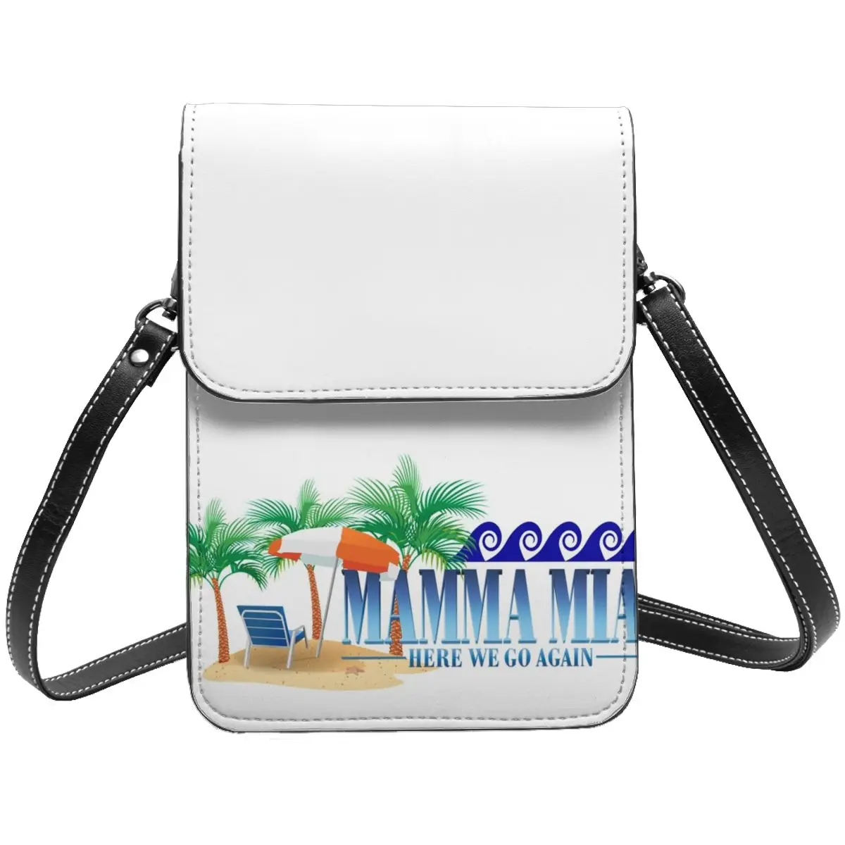 

Mamma Mia Shoulder Bag showtunes musicals broadway disco Outdoor Leather Mobile Phone Bag Female Gift Funny Bags