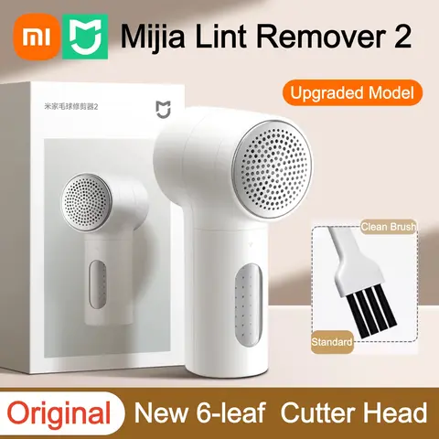 Original Xiaomi Mijia Lint Remover2, Éliminateur de bouloches portable pour pulls, Tondeuse à moteur avec tête de coupe cyclonique flottante à 6 lames