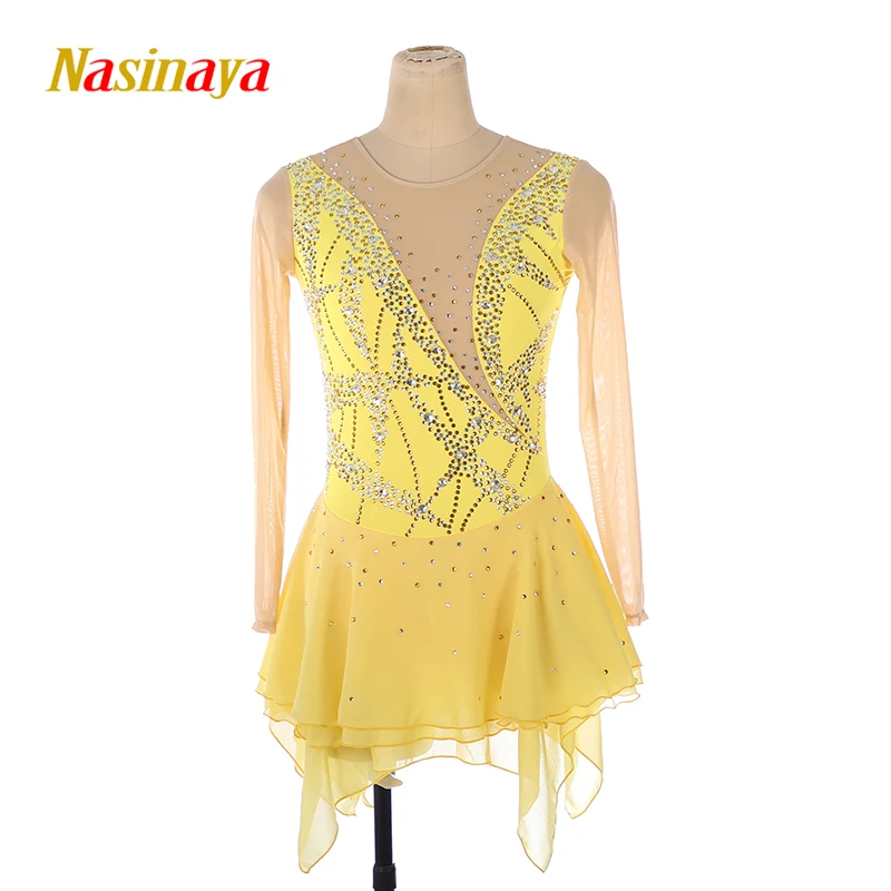 Figure skating costume, children's adult performance competition, grading skirt, available in multiple colors