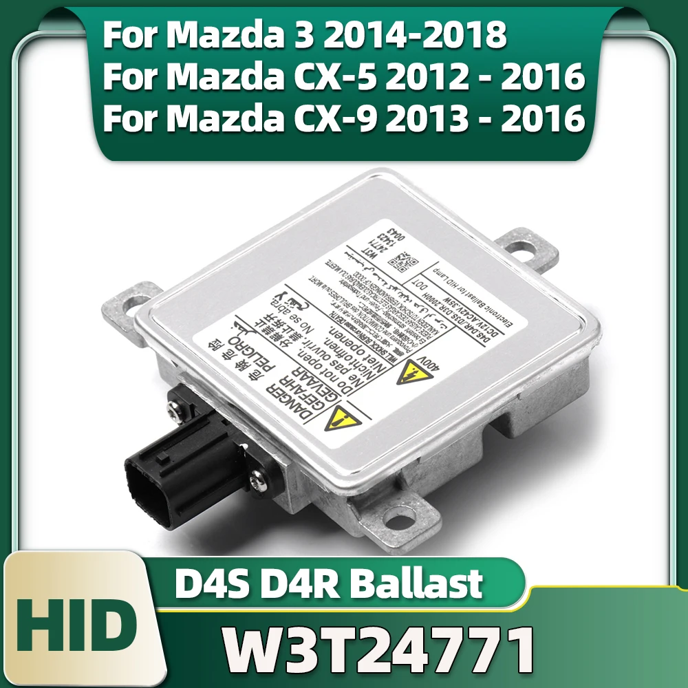 

W3T24771 Headlight HID D4S D4R Ballast KD53510H3 BHN3510H3 For Mazda 3 CX5 CX9 2012 2013 2014 2015 2016 2017 2018