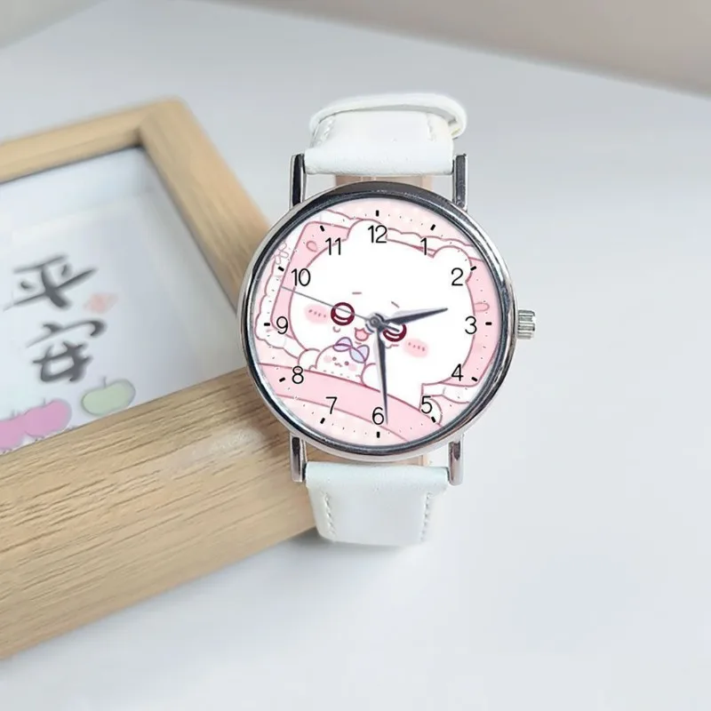 

MINISO Chiikawa Usagi Cartoon Girl Cute Kawaii Student Lovely Watch Birthday Gift Accessories Anime General 2025 New Hachiware