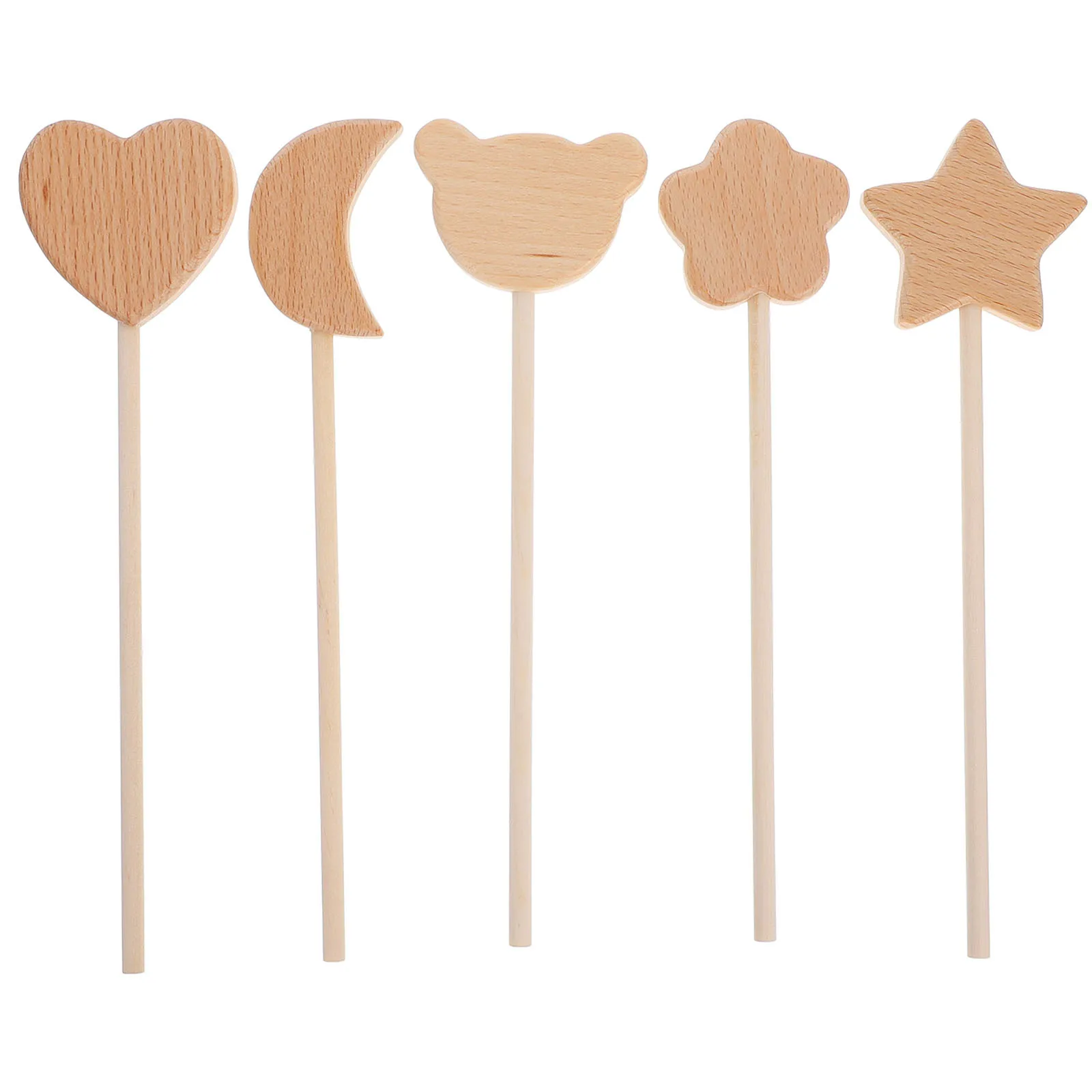 

5pcs Diy Fairy Wands Unfinished Wooden Sticks Craft Kit For Painting Coloring Activity Party Favors Decor Wood Craft