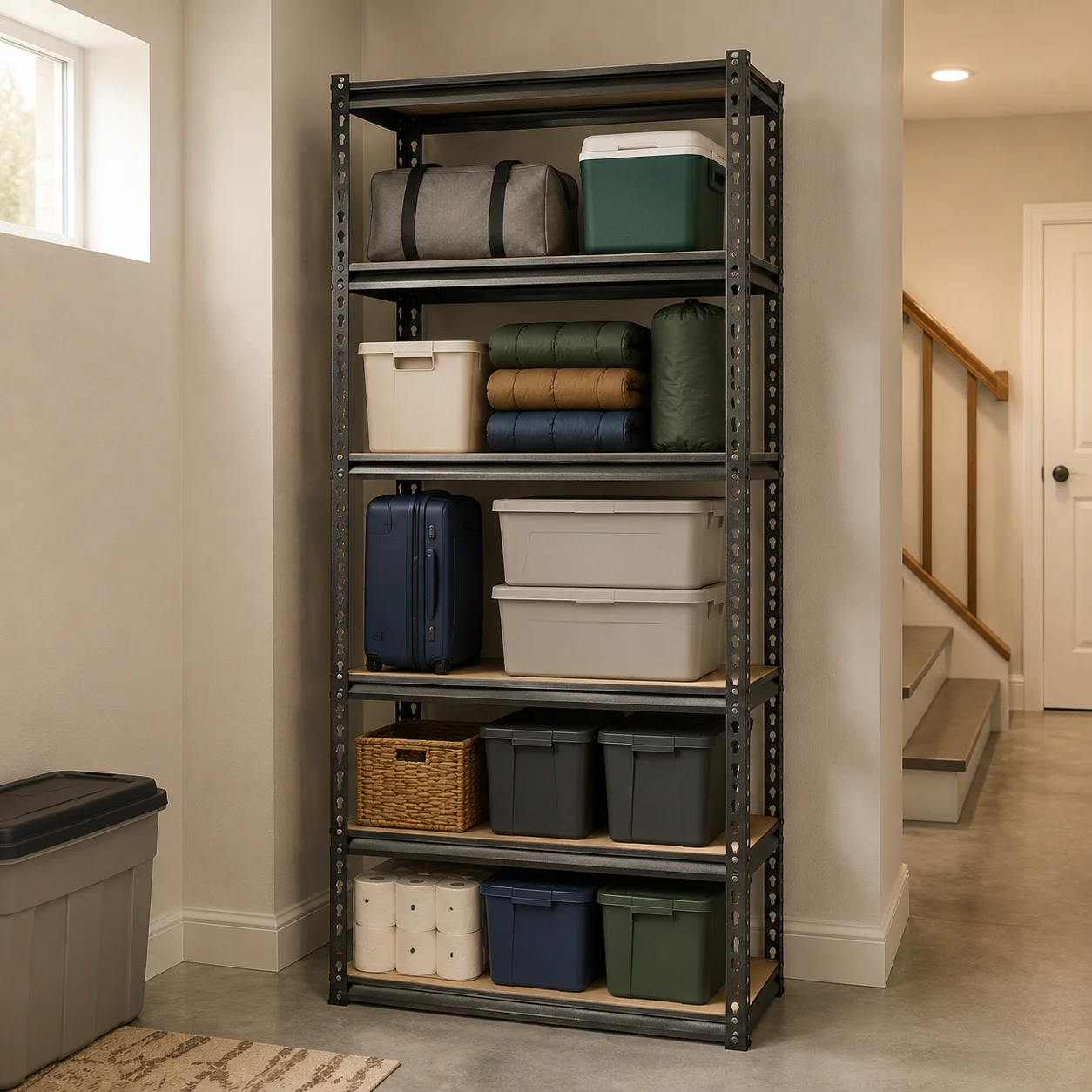 5-Shelf Silver-Vein Steel Shelving 12
