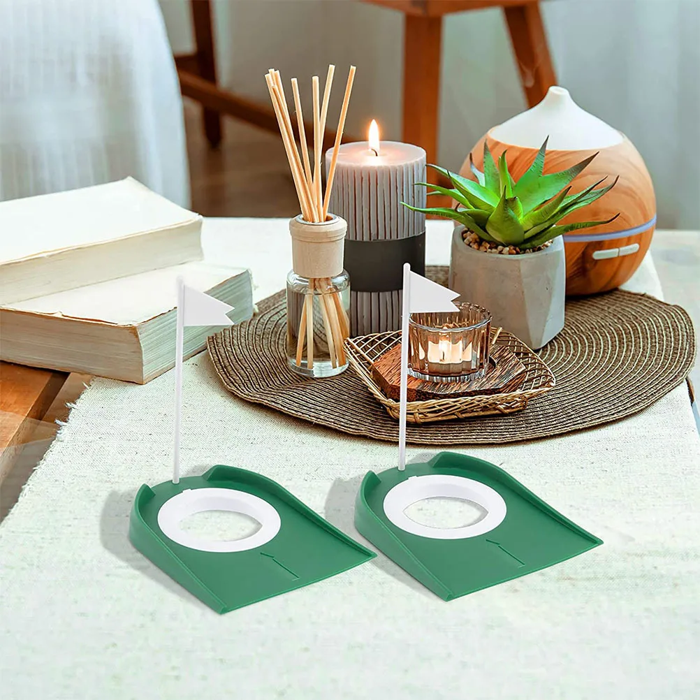 2Pcs Putting Practice Cup Premium Plastic Golf Training Aid for Indoor and Outdoor Use Portable Lightweight Practice Putting