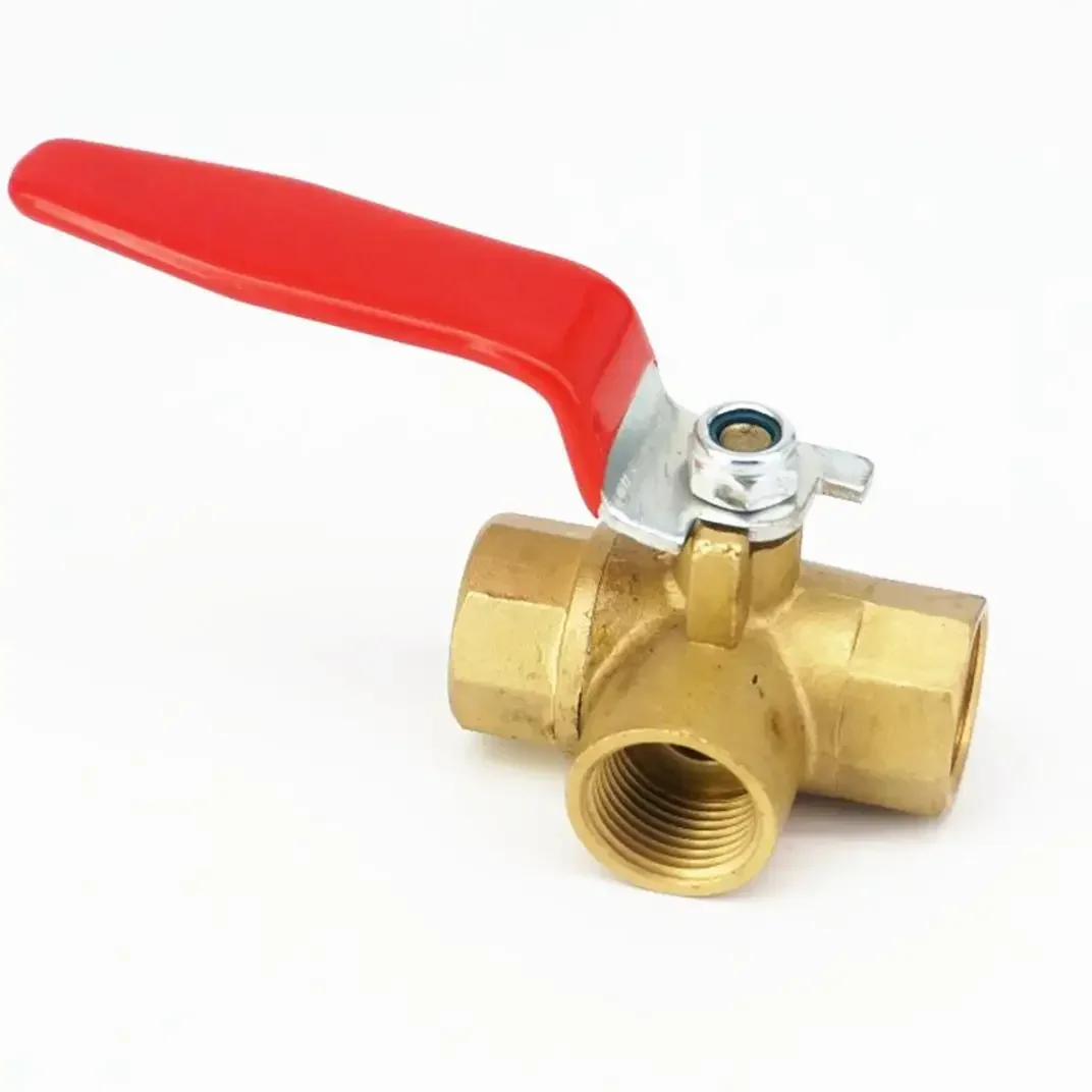 

1/4 "3/8" BSP с внутренней резьбой T-образный/L-портовый 3-ходовой латунный шаровой клапан для воздуха, газа, воды