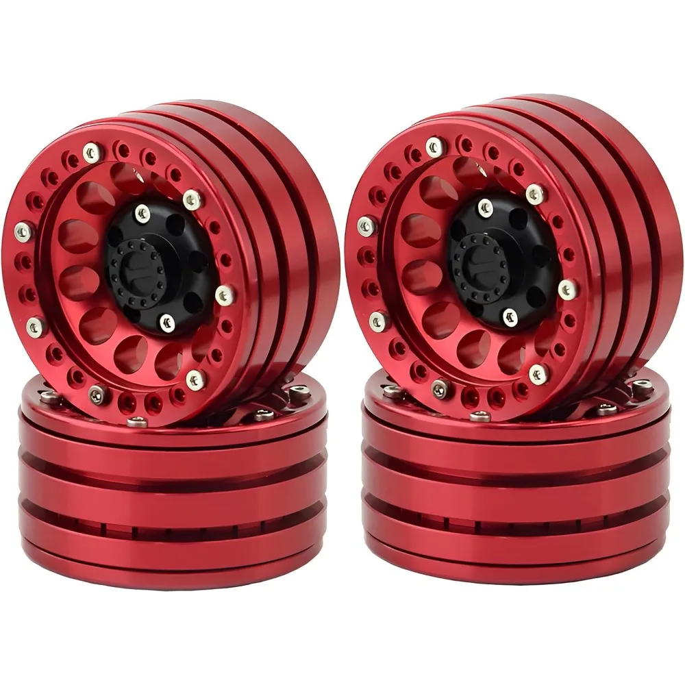 

4 Pcs 1.9 Beadlock Aluminum Wheels for 1/10 RC Crawler TRX4, TRX6, Axial SCX10 I/II/III, Redcat GEN7/GEN8, 398g Upgrade Parts