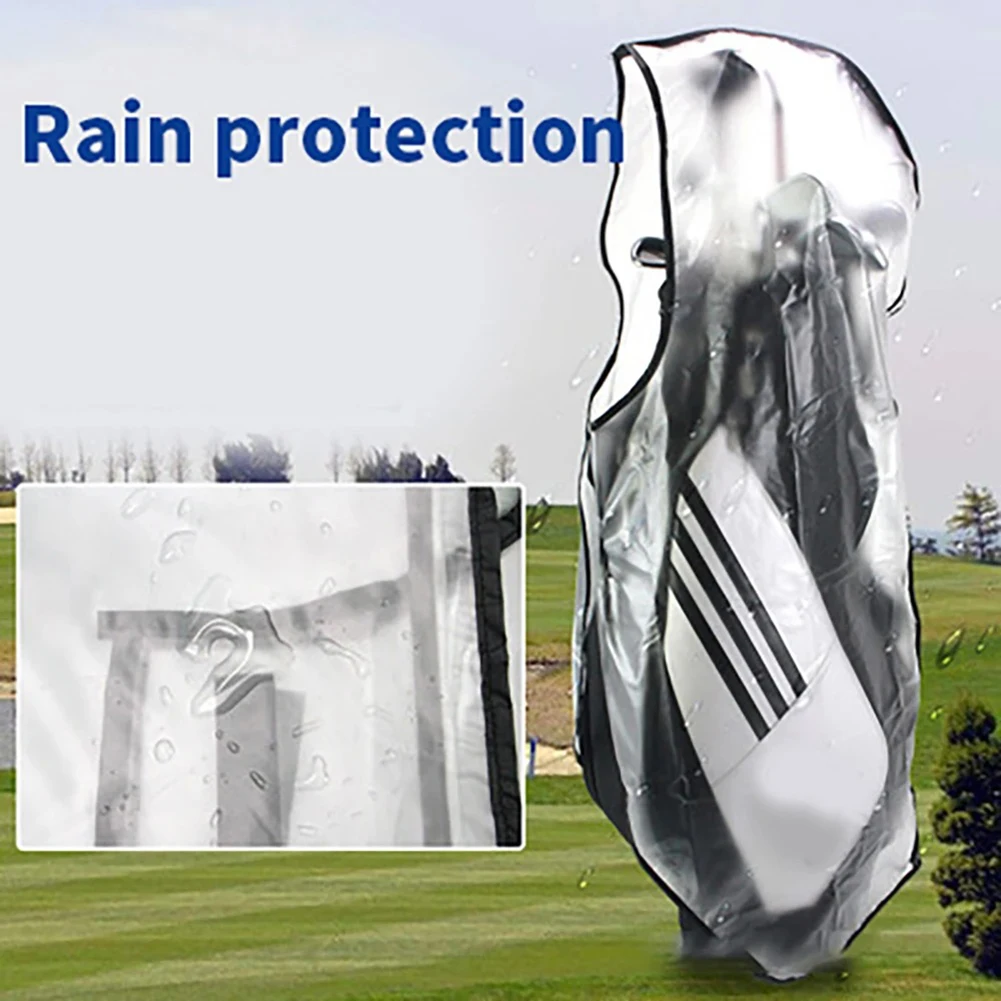 Golf Bag Rain Cover Waterproof PVC Golf Bag Rain Protection Cover With Hood Golf Bag Rain Hood Waterproof Golf Bag Rain Cover