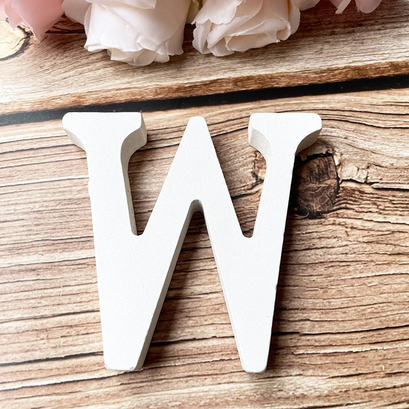 Weiße DIY-Hauptstadt-Holzbuchstaben-Dekore für Zuhause, Wand, Party, Basteln, Bildung, Projekte, Herstellung von Zubehör, personalisiertes Namensdesign – Detail 24