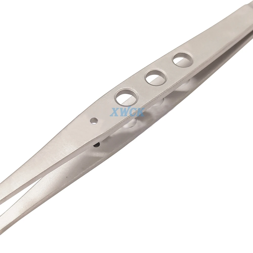 Dental Surgical Operation Stitching Tweezer College Tweezer Cotton Dressing Forceps Serrated Tip Stainless Steel For Dental Lab