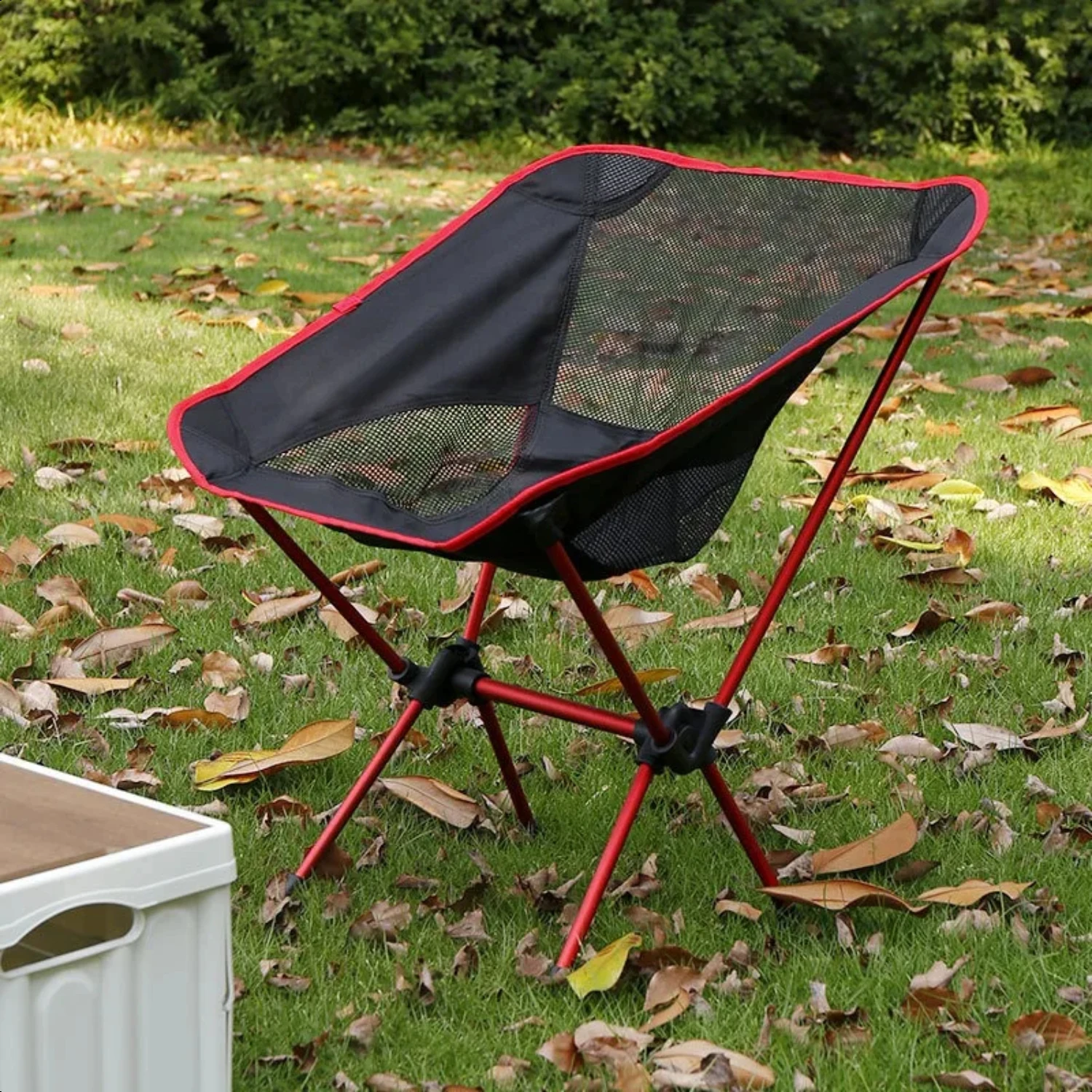 Super light and ultra portable folding mesh chair for all your outdoor adventures - camping, beach trips, fishing, and more! Get