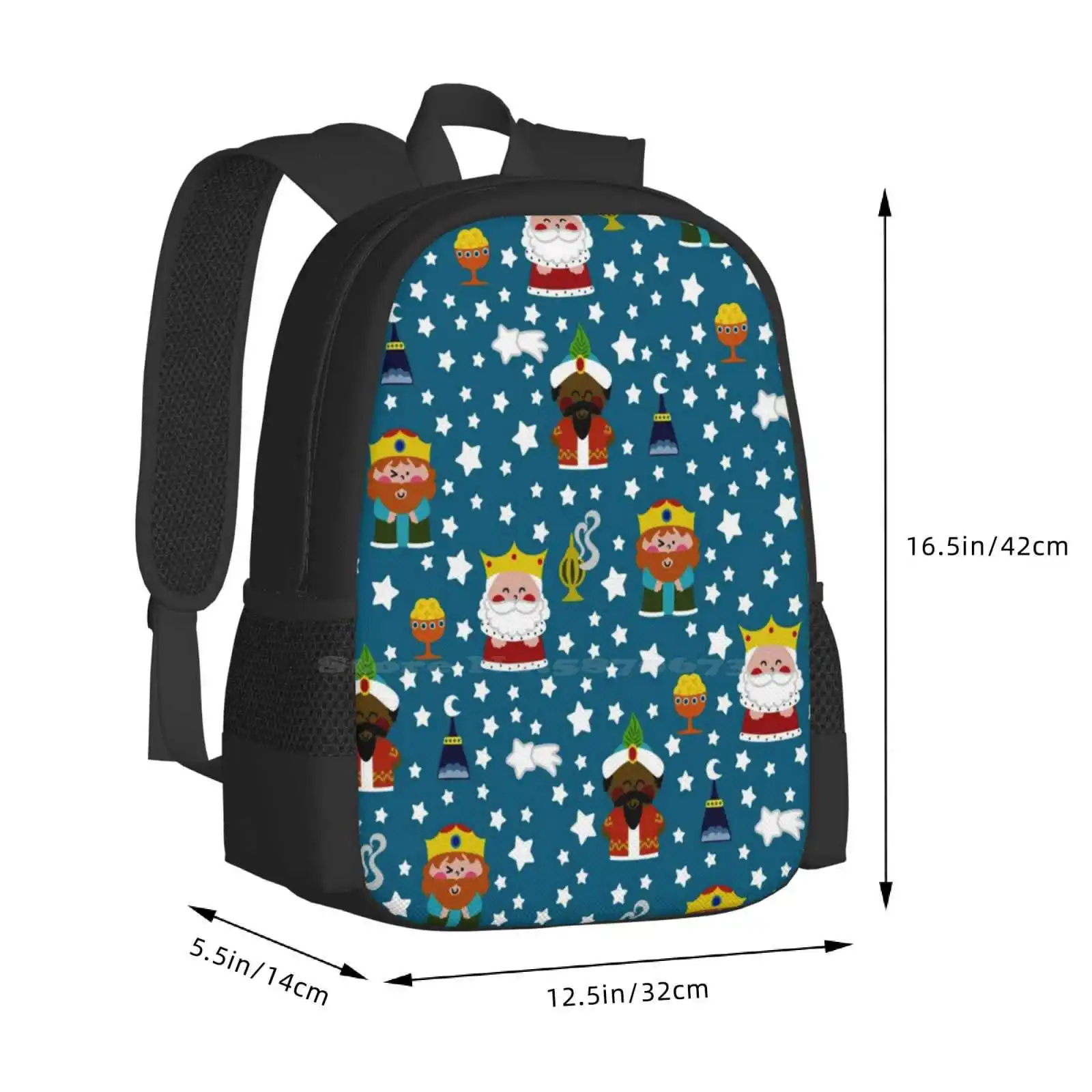 Three Wise Men Fashion Pattern Design Travel Laptop School Backpack Bag Epiphany Holiday Christmas Holly Sacred Christian Jesus