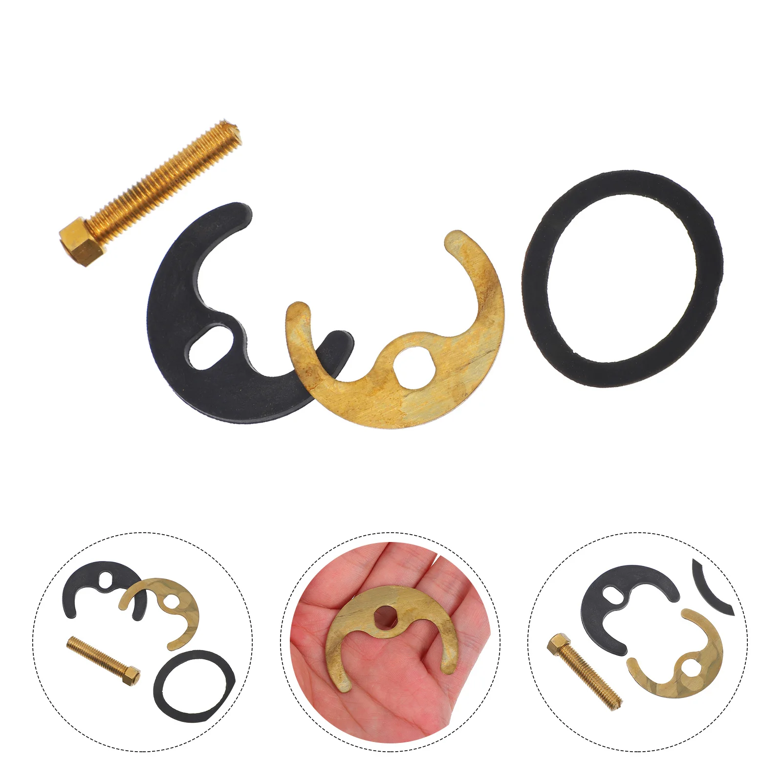 صنبور المطبخ حدوة الحصان تصاعد عدة غسالة من الفولاذ المقاوم للصدأ قفل الجوز لإصلاح صنبور المغسلة استبدال تركيبات الأجهزة #1