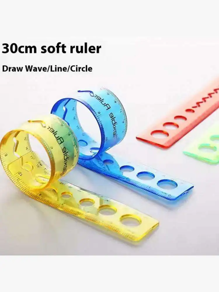 Règle souple 30cm, règle Flexible, papeterie créative, fournitures scolaires, règle de papeterie pour étudiants, règle pliante