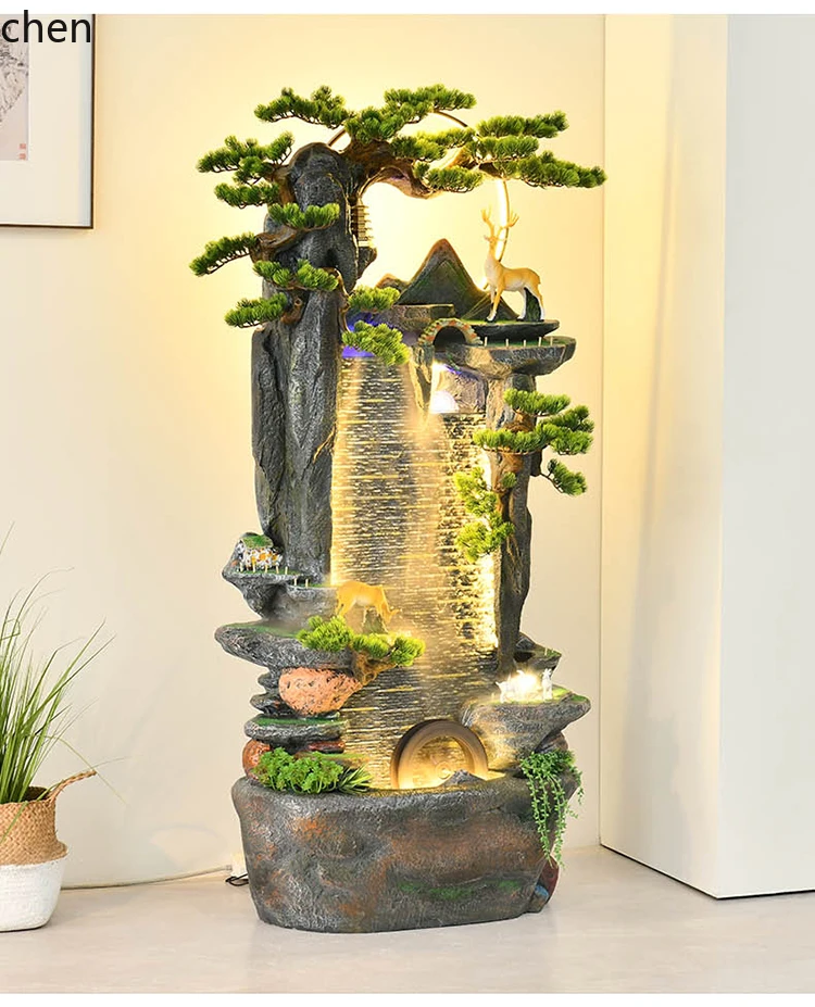 YFY rockery flowing water fountain lucky humidifier fish tank store floor decoration