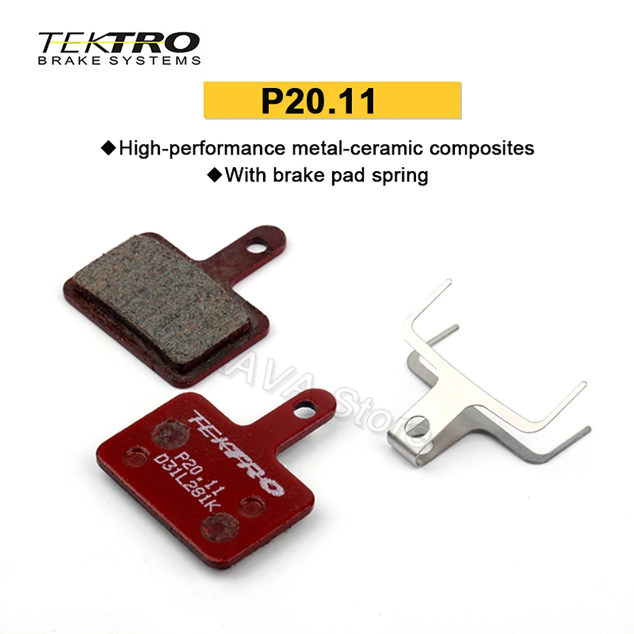 TEKTRO P20.11 Hydraulic Disc Brake Pad MTB Road Bike Disc Brake Pads 15 Pairs Boxed Brake Pad for Shimano MT200 M315 M275 E350