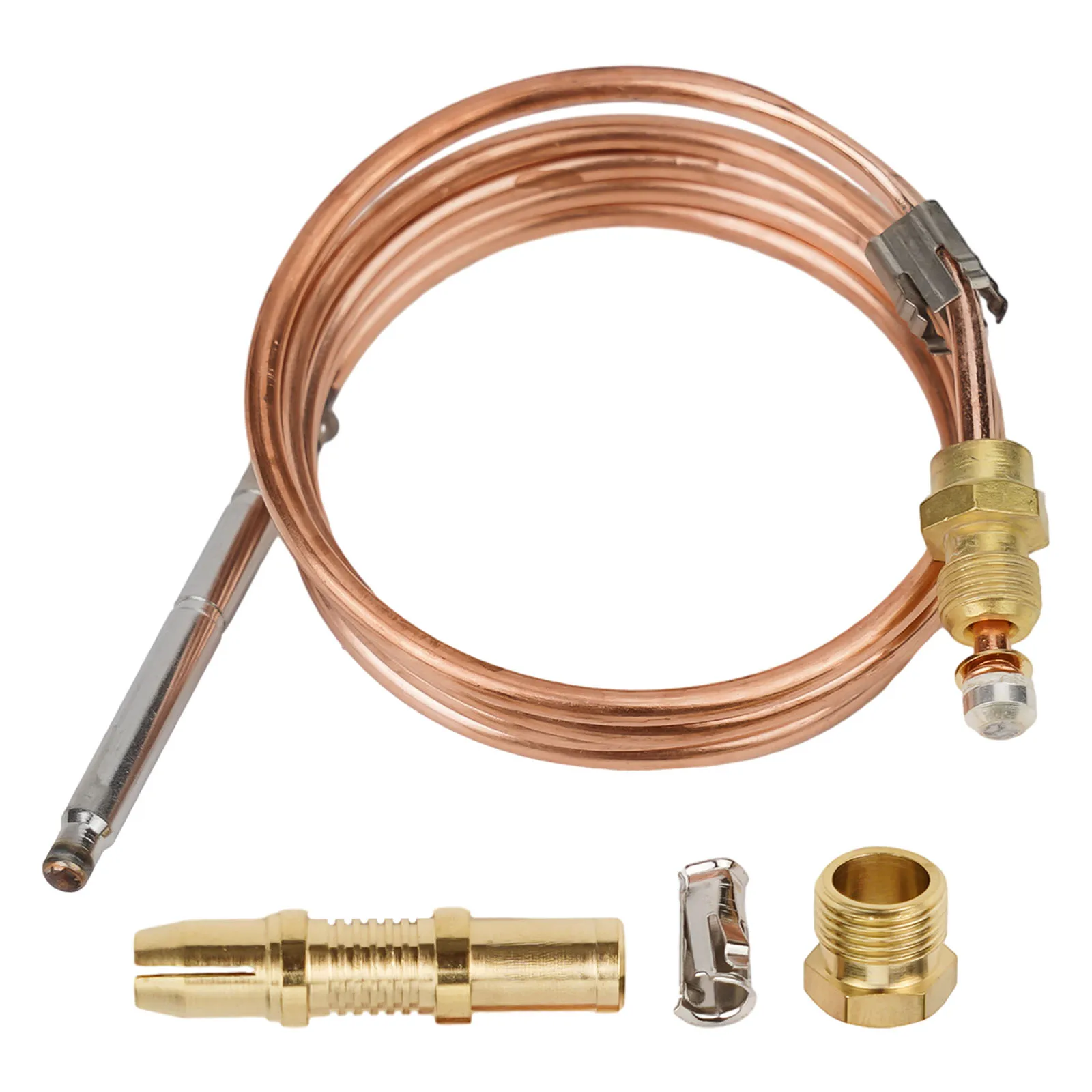 Universals Gas Thermocouple Valve Fireplace Replacement Temperature Controller Probe With 3 * Nuts For Hot Water Boiler Ovens