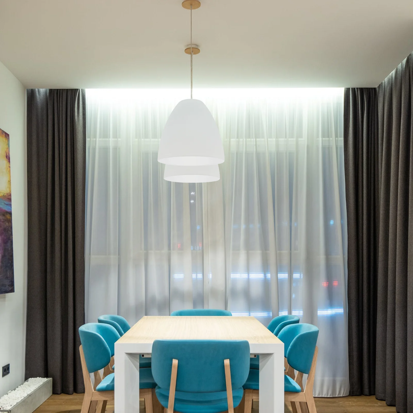 

1Pcs Frosted Glass Lampshade Durable E27 Interface Light Cover Decorative Ceiling Lamp Shade for Bedroom Living Room