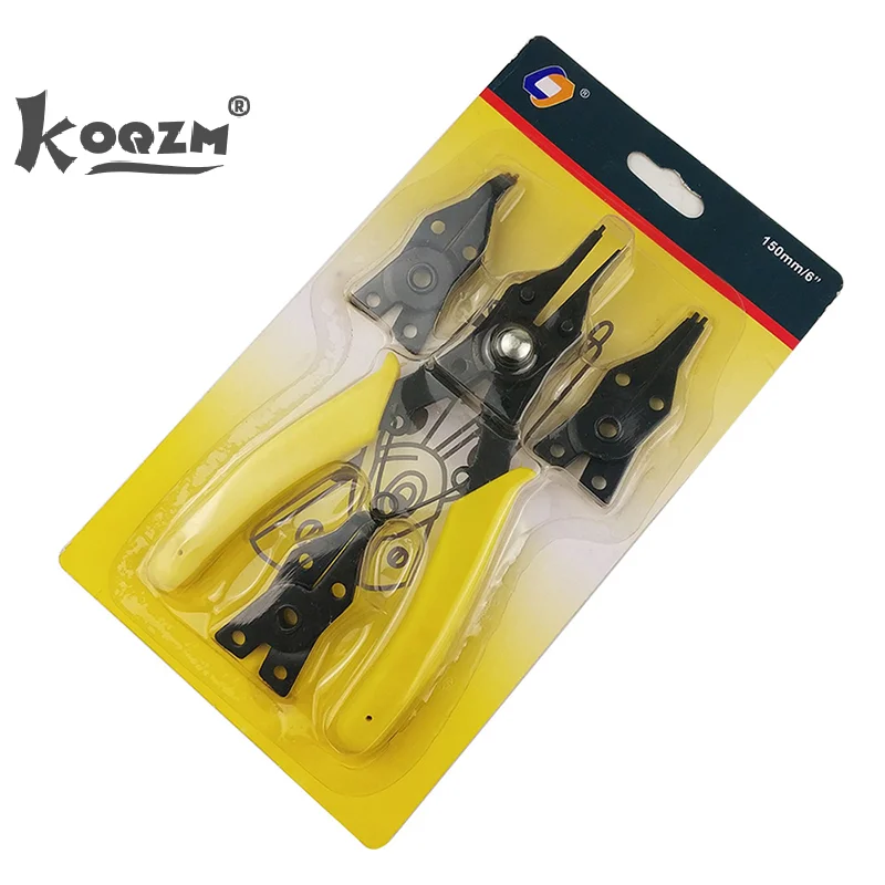 4 In 1 Multifunction Circlip Pliers Snap Ring Pliers Retaining Circlip Pliers Disassembly Ring Pliers Hand Tools