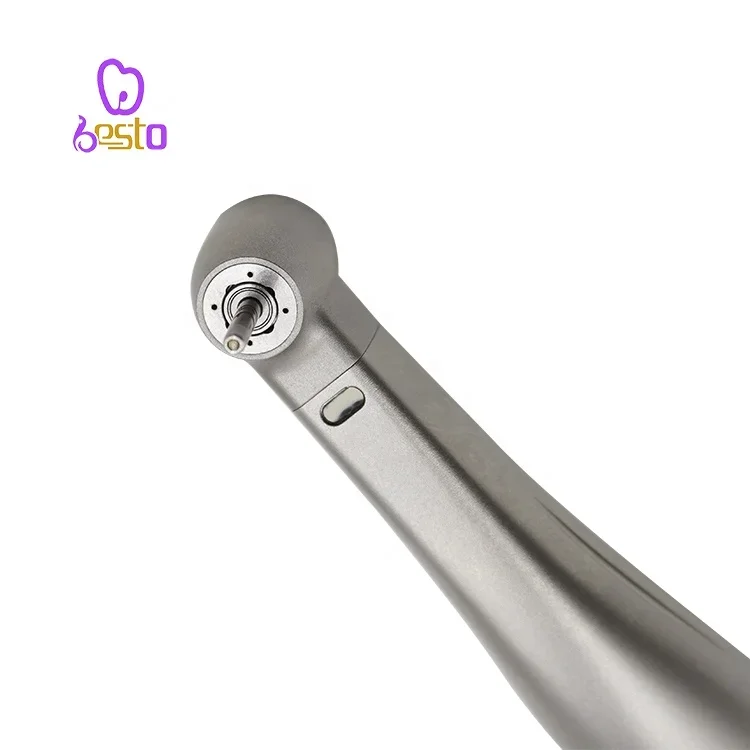 BESTO dent al 1:5 Fiber Optic Increasing Contra Angle dent al Stainless Steel Handpiece Red Ring E-type Micro Motor Handpiece