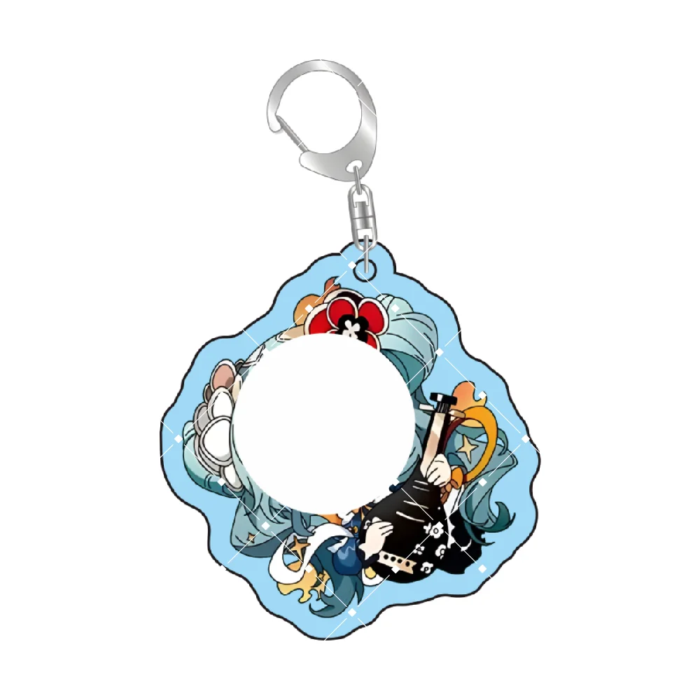 Anime Character Custom Acrylic Stand Keychain 5CM Cute Car Pendant Birthday Gift for Friends view 3