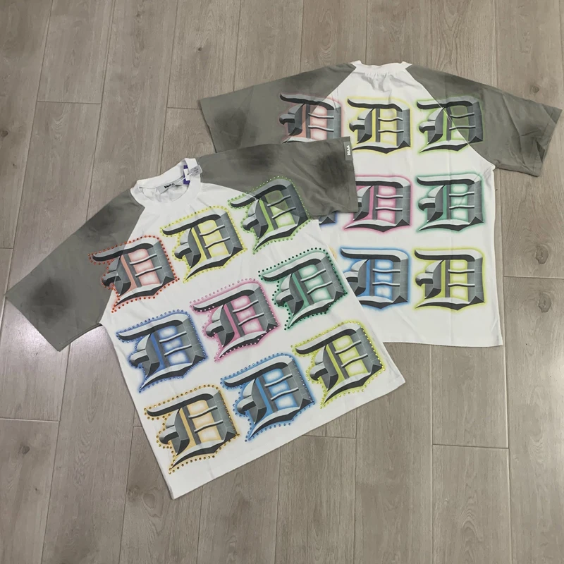 New Summer Round Neck DUAA Short Sleeved Men's Women's Streetwear Brand Duaa T-shirts Stock