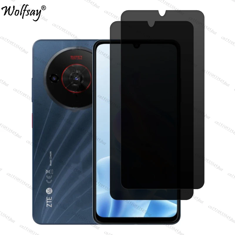 Vidro temperado anti-espião para zte blade a76 protetor de tela de privacidade zte blade a76 vidro de privacidade para zte blade a76 vidro 6.75 polegadas
