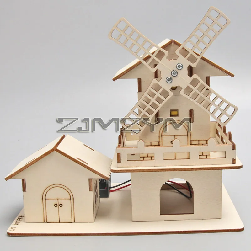 Windmill DIY Model Students Manual Education Science Experiment Teaching Aids Material