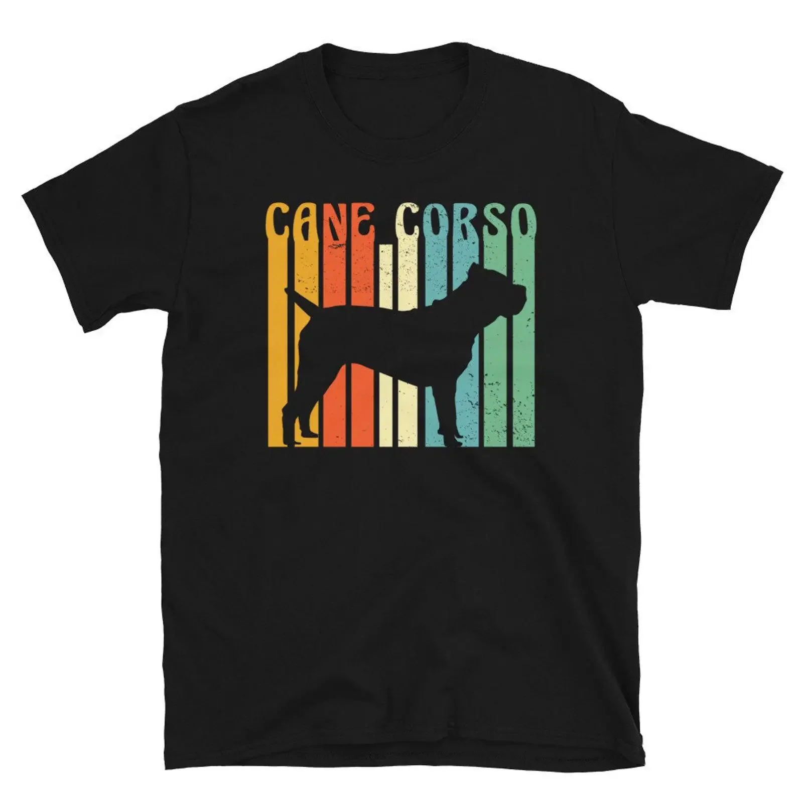 Camiseta Retro Estilo Cane Corso, Mastín Italiano, Bullmastiff, para Amantes de los Perros, Casual, Vintage, Lavada, Suave y Cómoda para Hombre