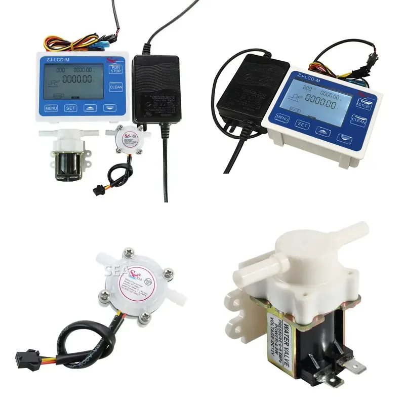 China Manufacturer Kit of 1/4'' Hose Liquid Sensor Water Valve With Flow Quantitative Controller LCD-M for Filling Equipment