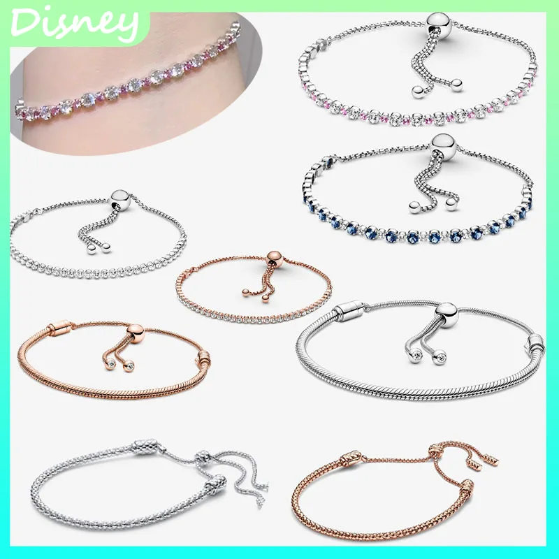 

The Original Signature Charm - Inlaid Fashion - Smart Colorful Diamonds and Zircon Classic Snake Bone Bracelet Creative DIY Look