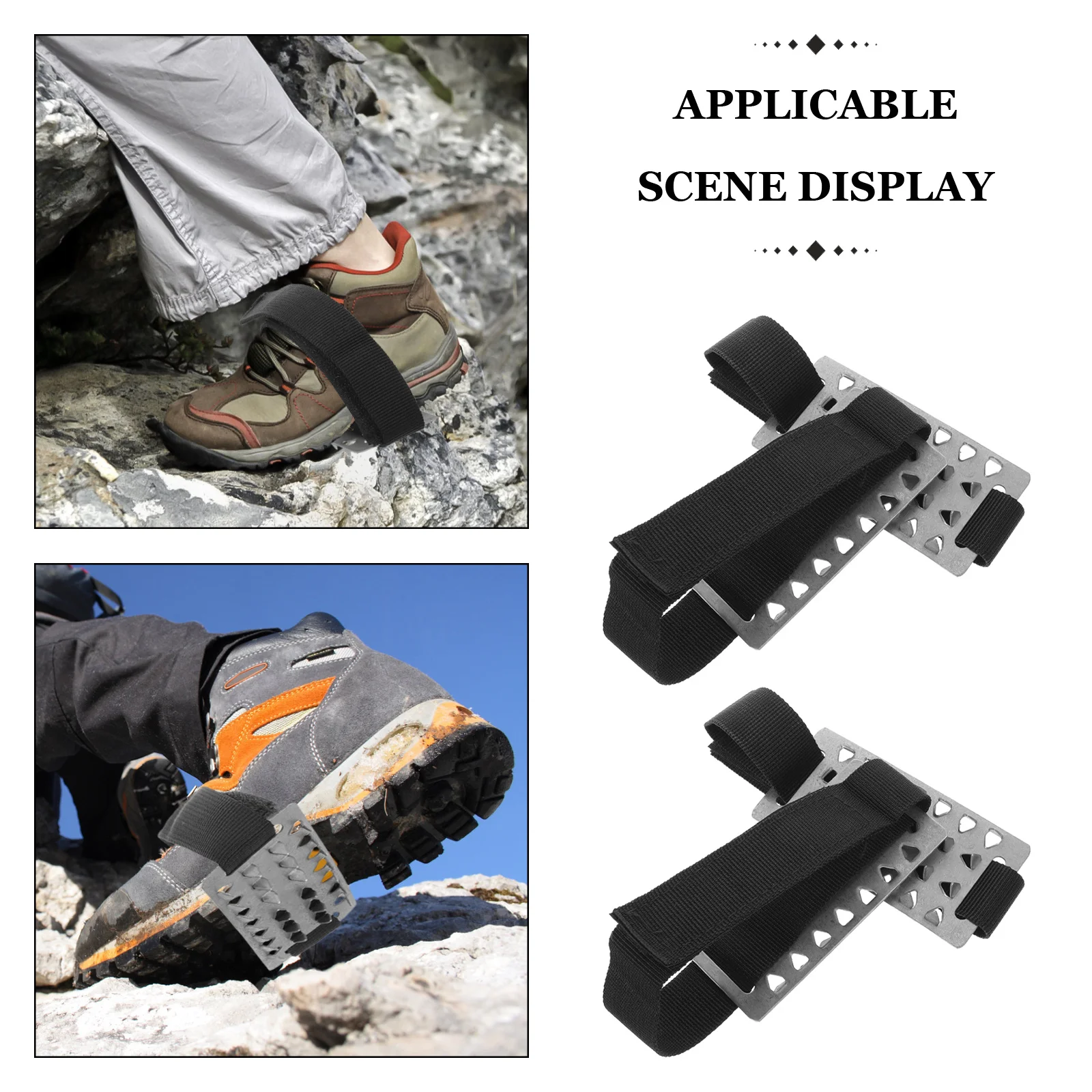 2 stücke Eis Traktion Stollen 26-Zahn Edelstahl Boot Spikes Für Wandern Klettern Laufen Winter Gehen Schnee Sport eis