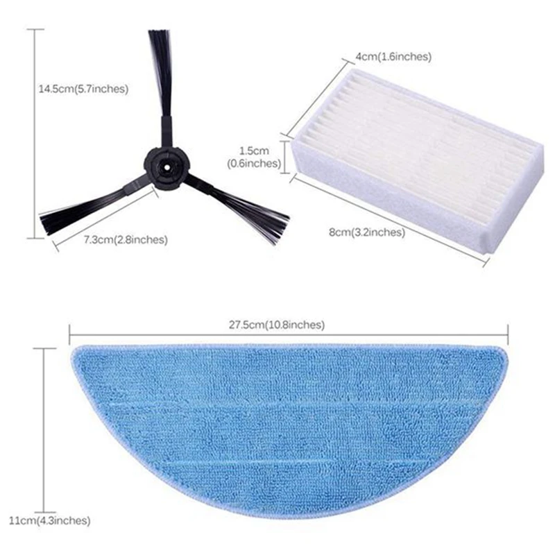 Pièces détachées pour aspirateur robot Ilife V5 V5S V3 V3S V5pro V50 V55 X5 V5S Pro, brosse latérale, filtre Hepa