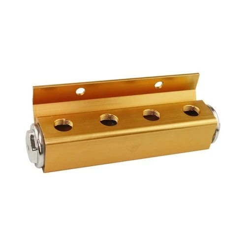 8-Way Brass Water Flow Meter Manifold with Handle Valve for Hydronic Heating System