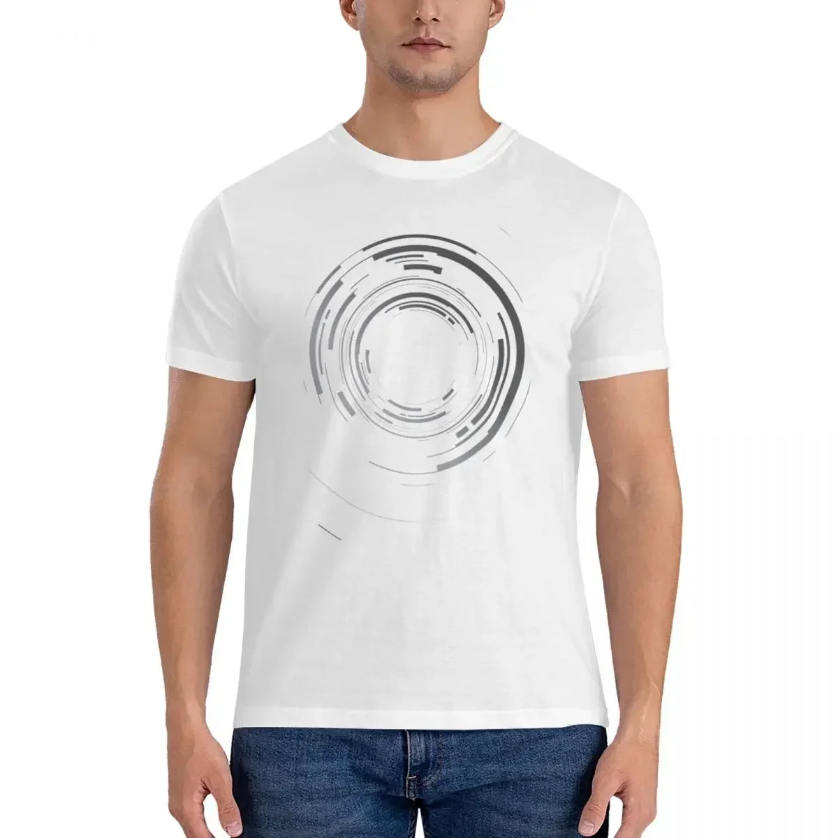 Mens clothing Abstract Lens T-shirt Men's Fashion Oversized T Shirt Men crew Neck Summer Shirts Tops S-6XL