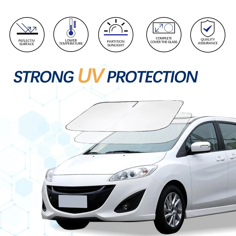 

Car Windshield Sun Shade For Mazda 5 Sunshade Summer Visor Protector Foldable Blocks UV Rays Protection Accessories