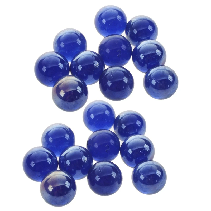 20 Pcs Marbles 16Mm Glass Marbles Knicker Glass Balls Decoration Toy Dark Blue