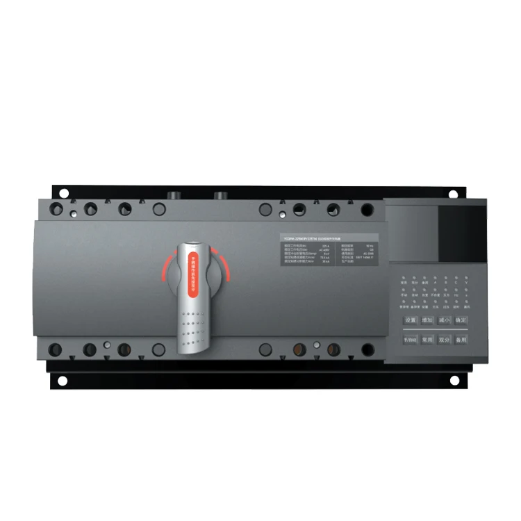 YCQ9M Model AC 220V 3P 4P ATS ac automatic transfer switch Intelligent integral type LED controller